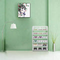 6-Tier White Wood Shoe Rack, 24.21"W