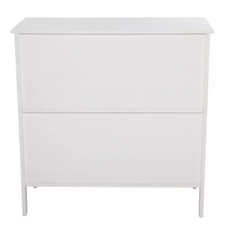 Transparent Door Free Standing Accent Storage Cabinet, White