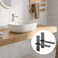 T Shelf Brackets, Set of 2, 200 lbs Capacity, Solid Steel, Black, 12x2.89x12"