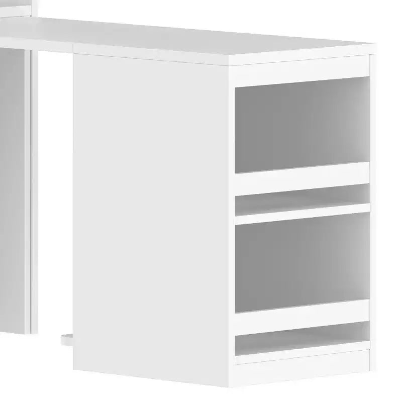 Phyllis Multifunctional Wooden Wardrobe with Convertible Desk