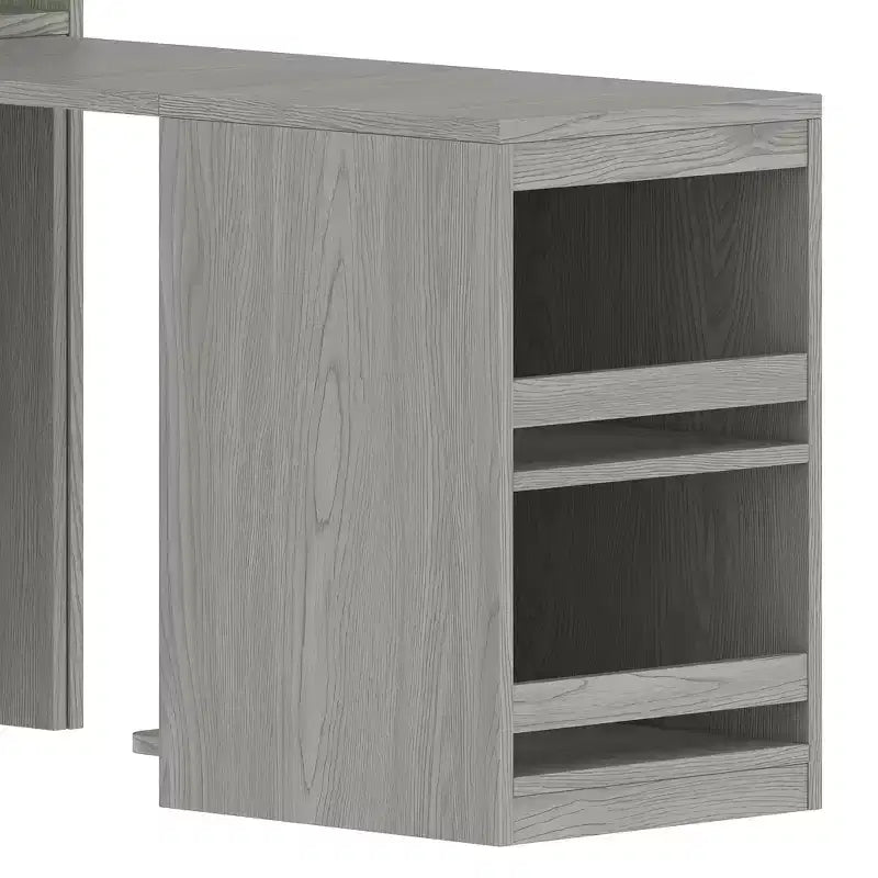 Phyllis Multifunctional Wooden Wardrobe with Convertible Desk