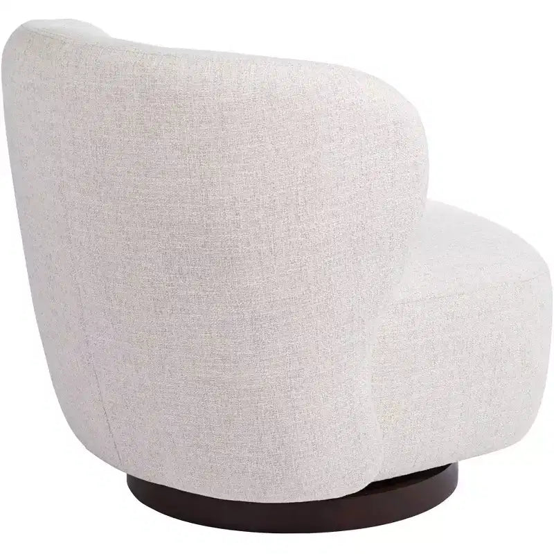Off-White Occasional Swivel Chair, 30" Wide