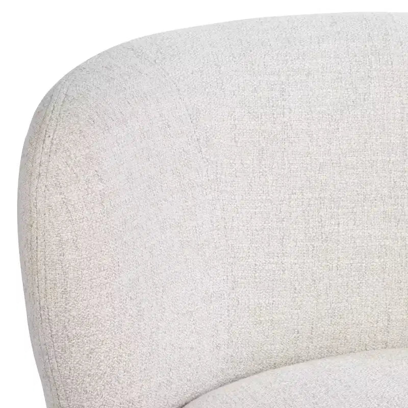 Off-White Occasional Swivel Chair, 30" Wide