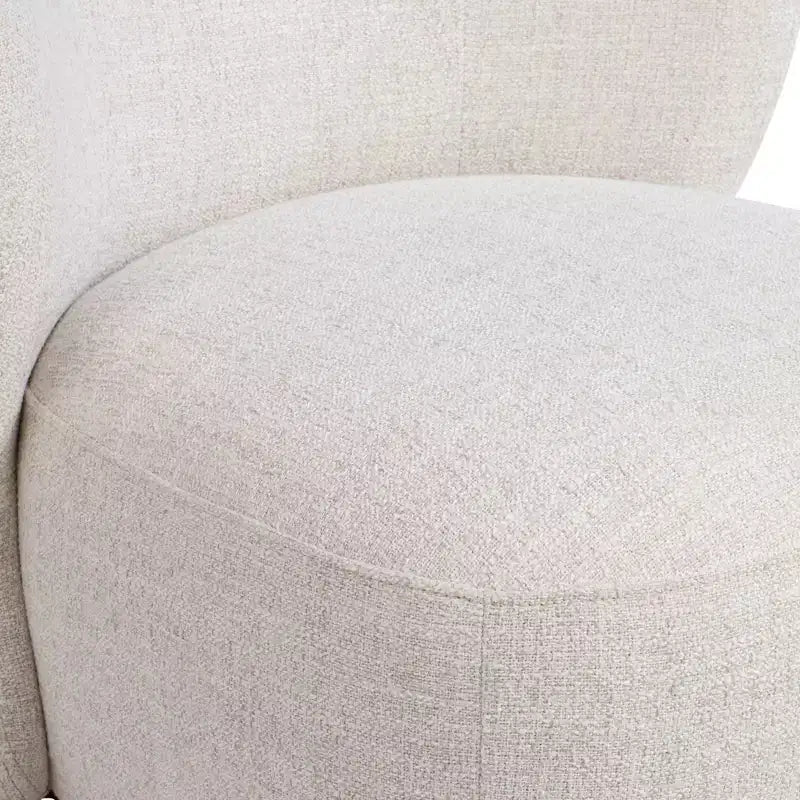 Off-White Occasional Swivel Chair, 30" Wide