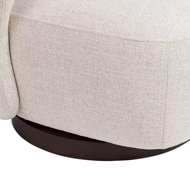 Off-White Occasional Swivel Chair, 30" Wide