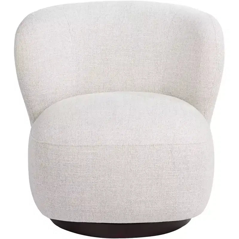 Off-White Occasional Swivel Chair, 30" Wide