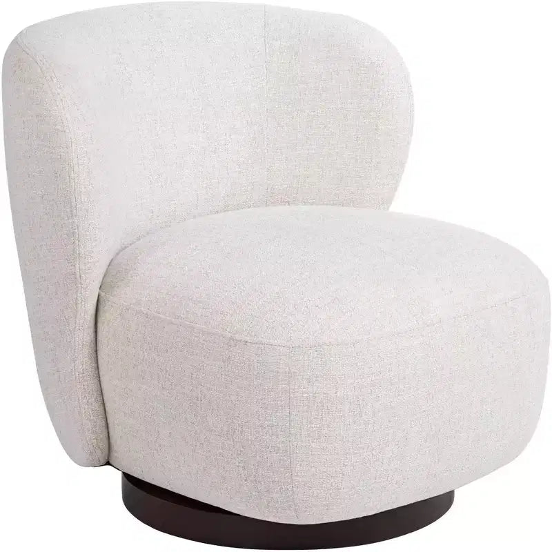 Off-White Occasional Swivel Chair, 30" Wide