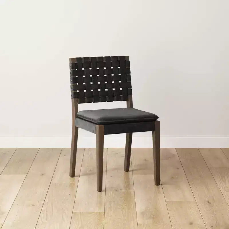 Faux Leather Dining Chair Black