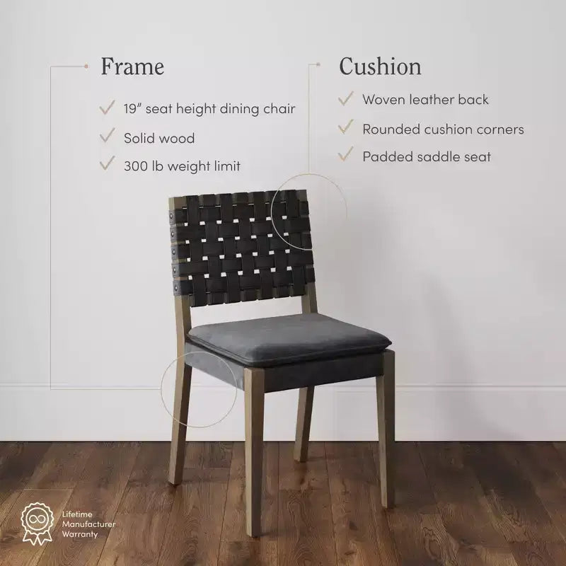 Faux Leather Dining Chair Black