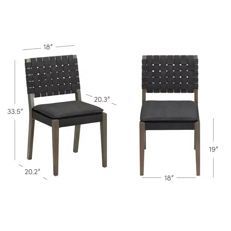 Faux Leather Dining Chair Black