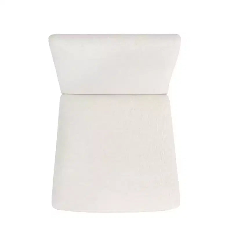 Set of 2 Modern Upholstered Dining Chairs, Cream