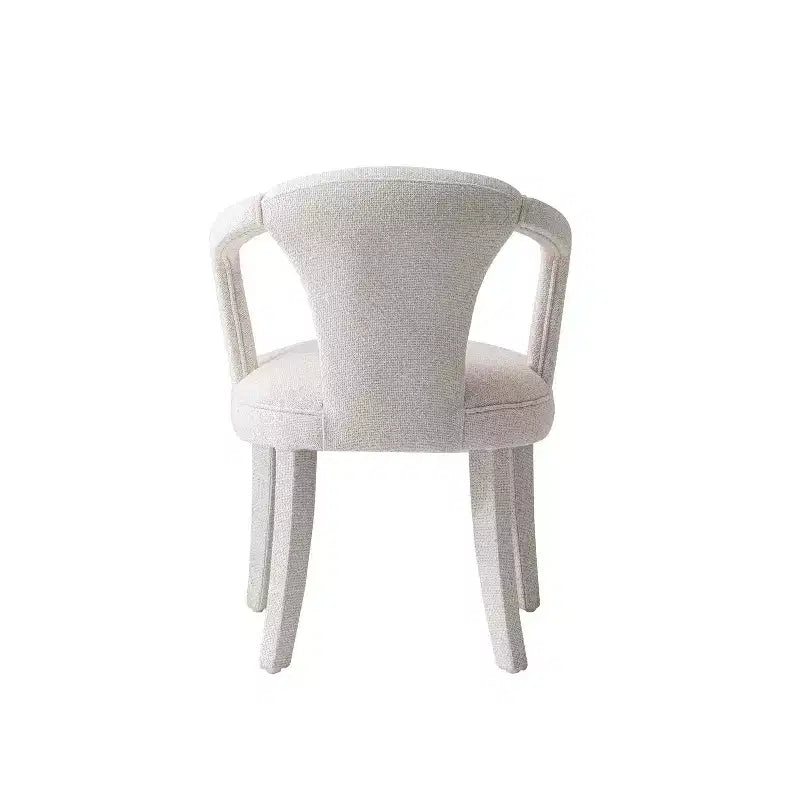 Palmer Modern Tweed Upholstered Dining Armchair, Ivory