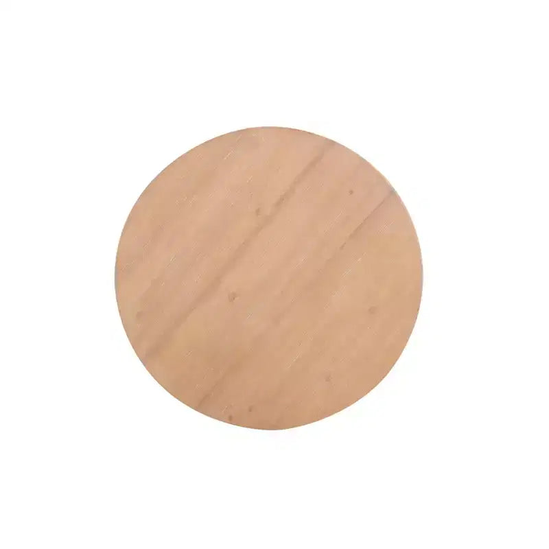 Round Accent Side Table Natural Wood