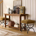 60" Console Table with Braided Legs