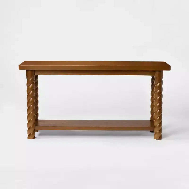 60" Console Table with Braided Legs