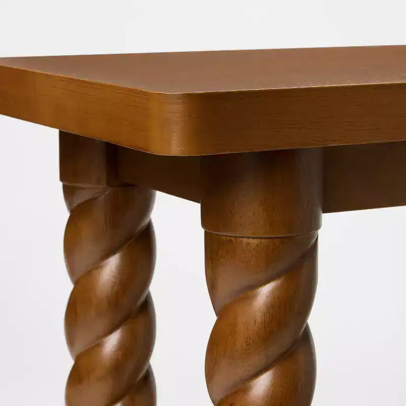60" Console Table with Braided Legs