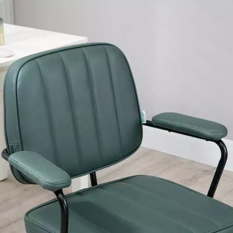 Home Office Chair, Microfiber Upholstered, Swivel Wheels, Adjustable Height & Tilt