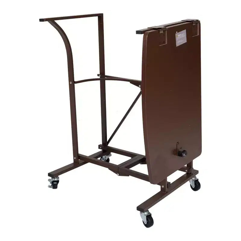 Origami Foldable Computer Desk with Caster Wheels & Locking Mechanism, Vintage Bronze