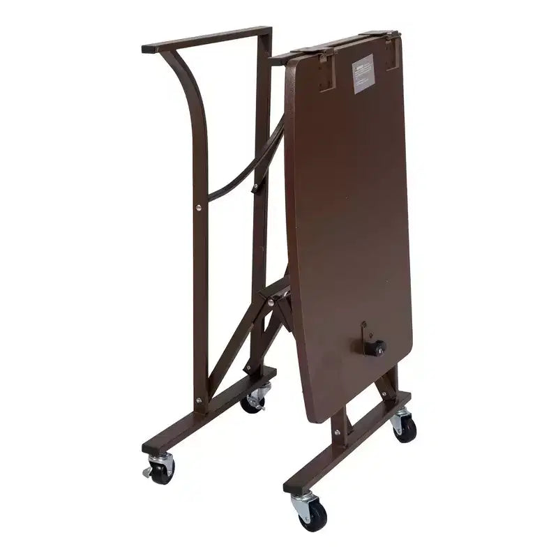 Origami Foldable Computer Desk with Caster Wheels & Locking Mechanism, Vintage Bronze