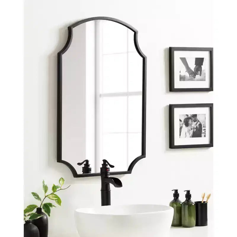Carlow Framed Wall Mirror, 30x20, Plastic Frame
