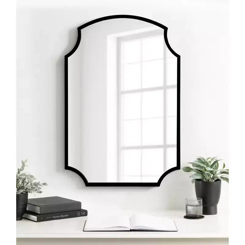 Carlow Framed Wall Mirror, 30x20, Plastic Frame