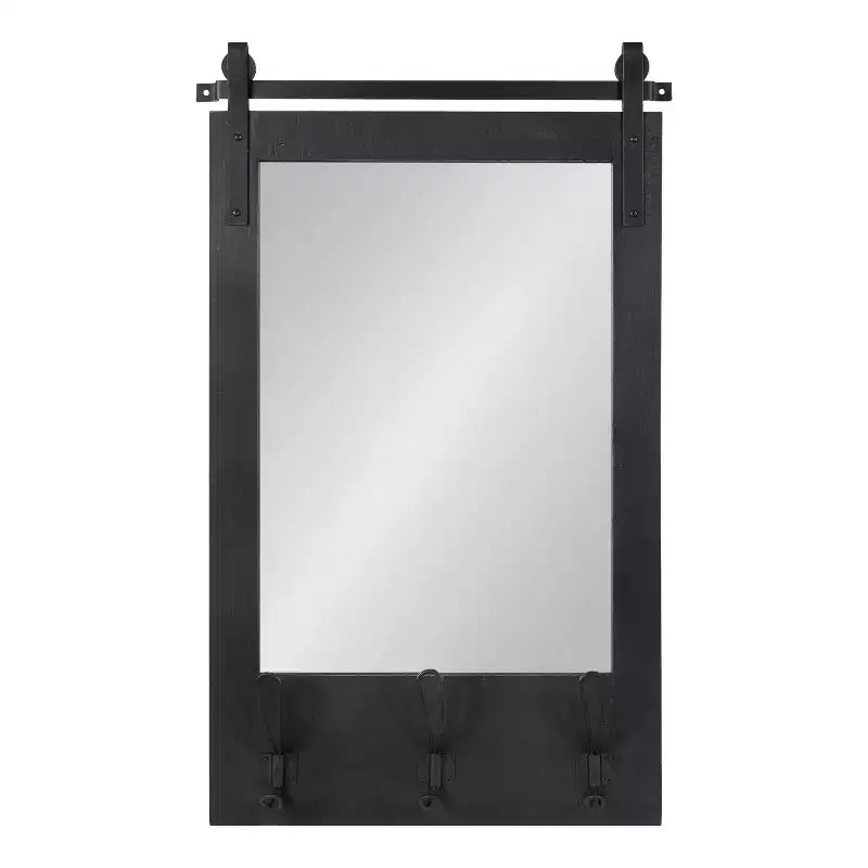 Functional Wall Mirror, 18x28, Wood Frame