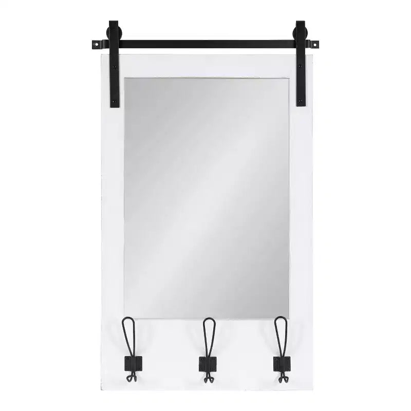 Functional Wall Mirror, 18x28, Wood Frame