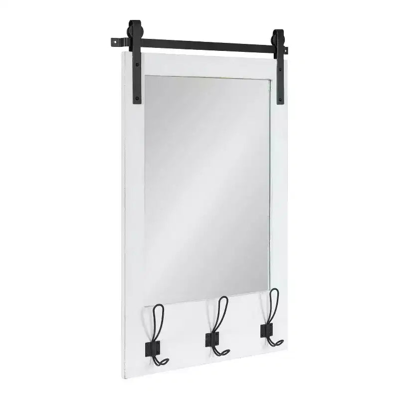 Functional Wall Mirror, 18x28, Wood Frame