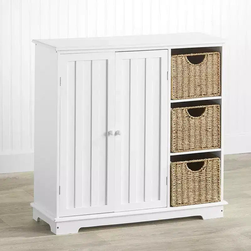 Lakeside Collection Beadboard Buffet Cabinet - Sideboard with Storage