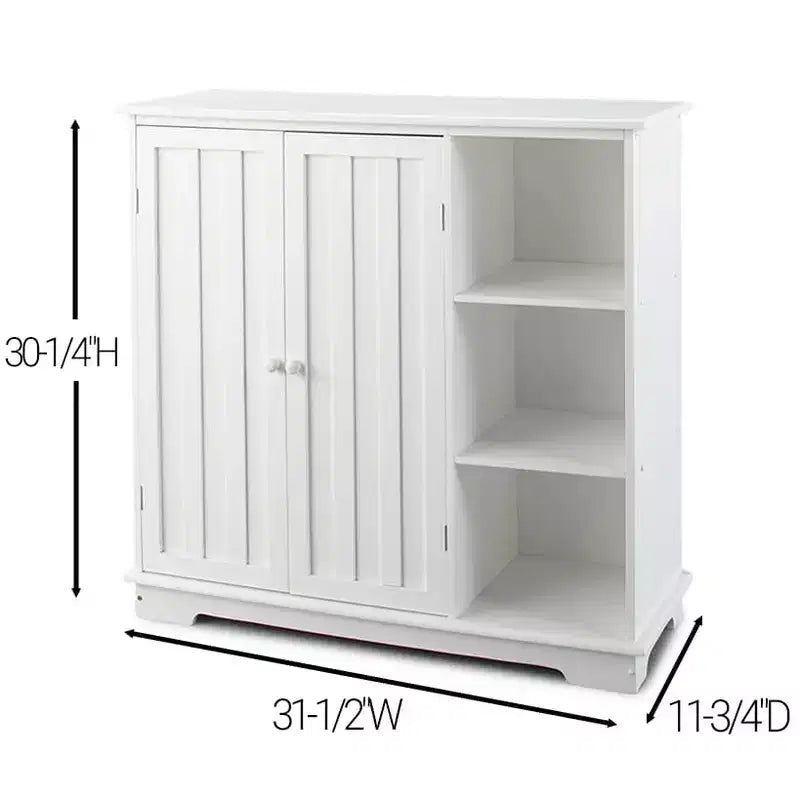 Lakeside Collection Beadboard Buffet Cabinet - Sideboard with Storage