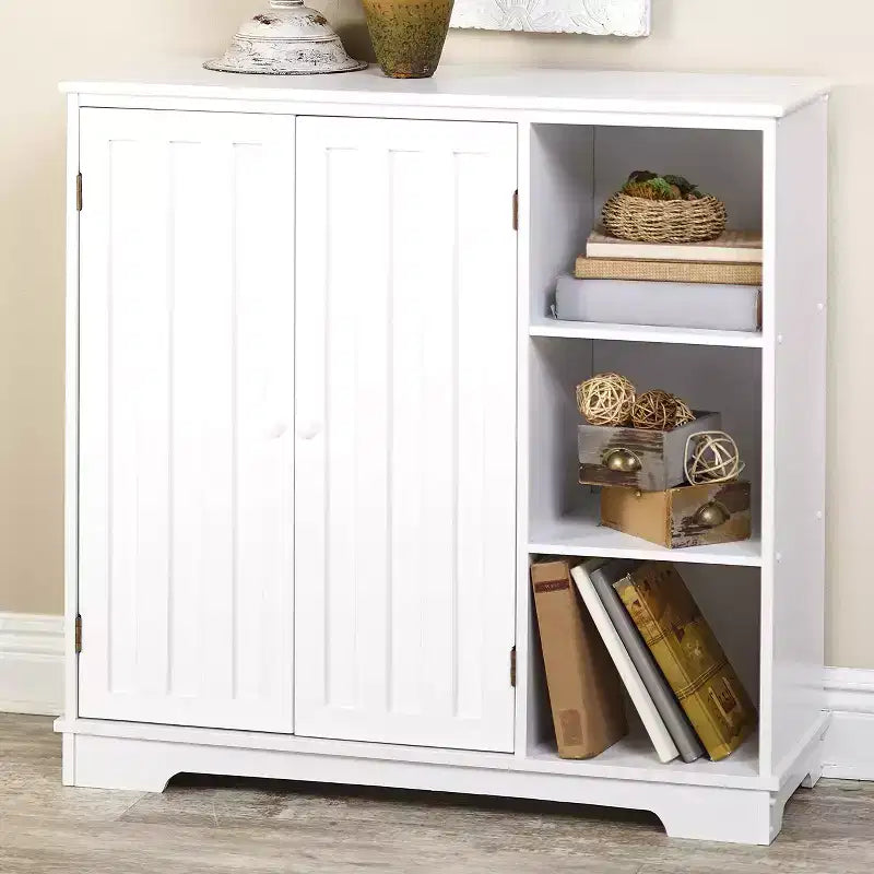 Lakeside Collection Beadboard Buffet Cabinet - Sideboard with Storage