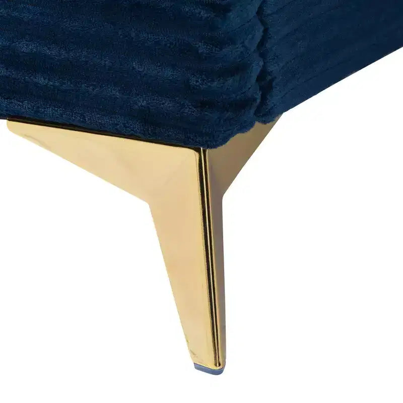 Abberton Modern Velvet and Metal Panel Bed