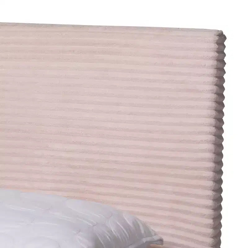 Abberton Modern Velvet and Metal Panel Bed