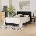 Baxton Studio Abberton Modern and Contemporary Velvet and Metal Panel Bed