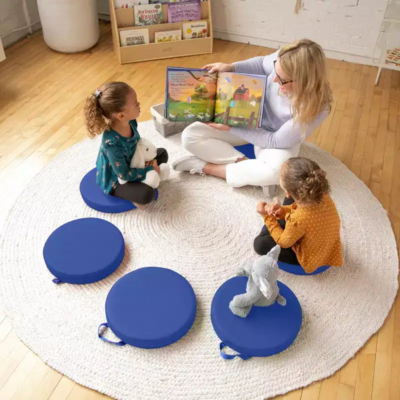 Round Floor Cushion with Handle, 6-Pack