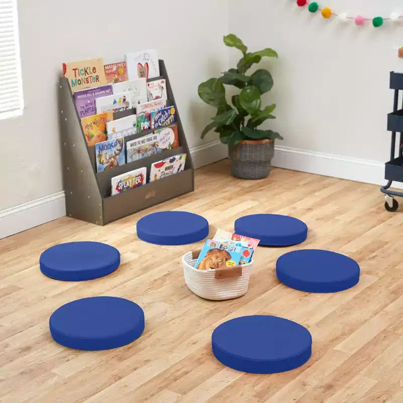 Round Floor Cushion with Handle, 6-Pack