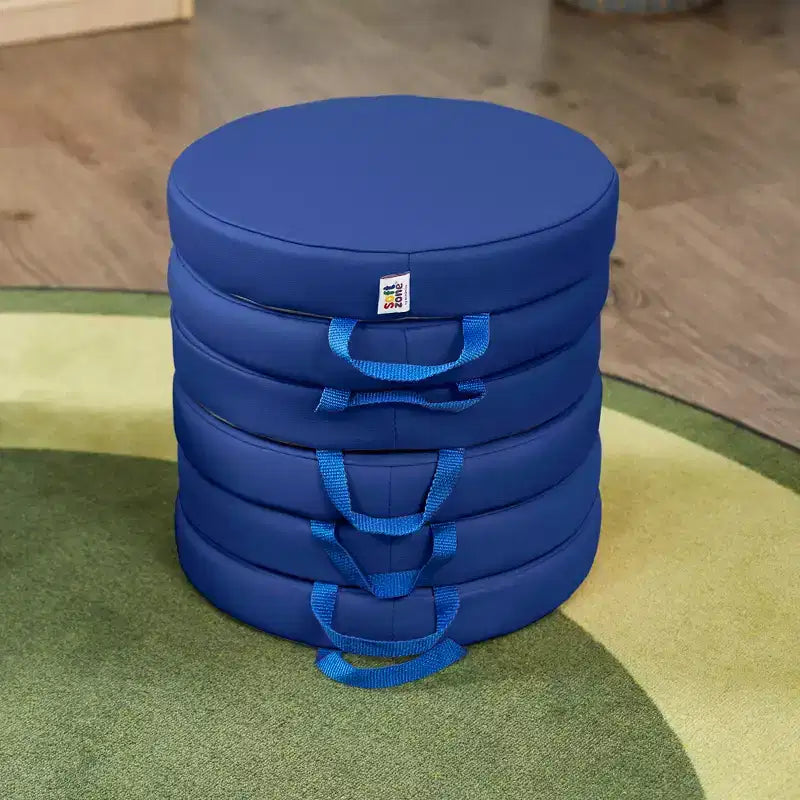 Round Floor Cushion with Handle, 6-Pack