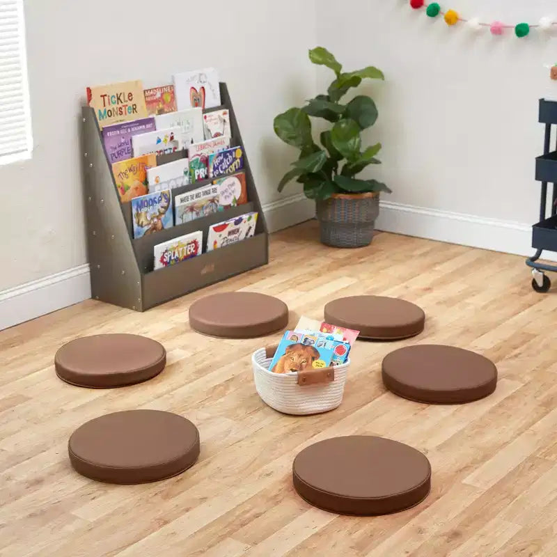 Round Floor Cushion with Handle, 6-Pack