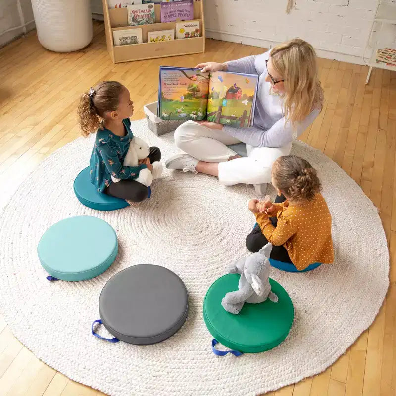 Round Floor Cushion with Handle, 6-Pack
