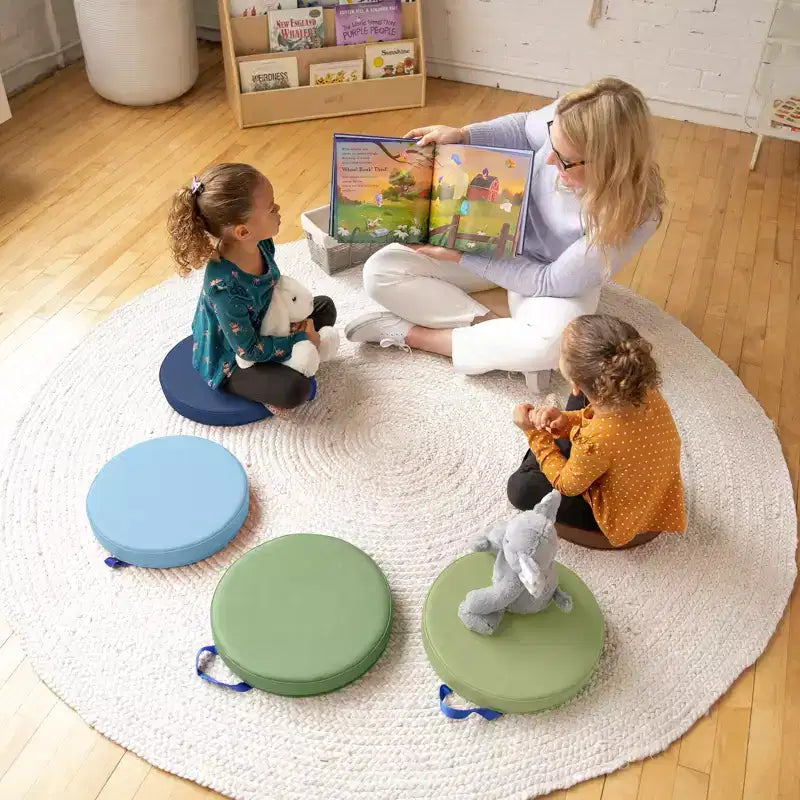 Round Floor Cushion with Handle, 6-Pack