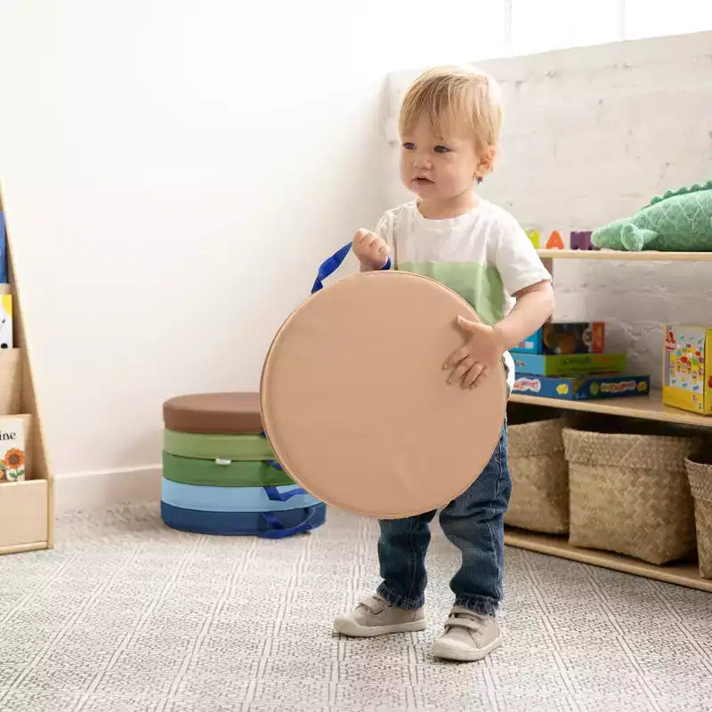 Round Floor Cushion with Handle, 6-Pack