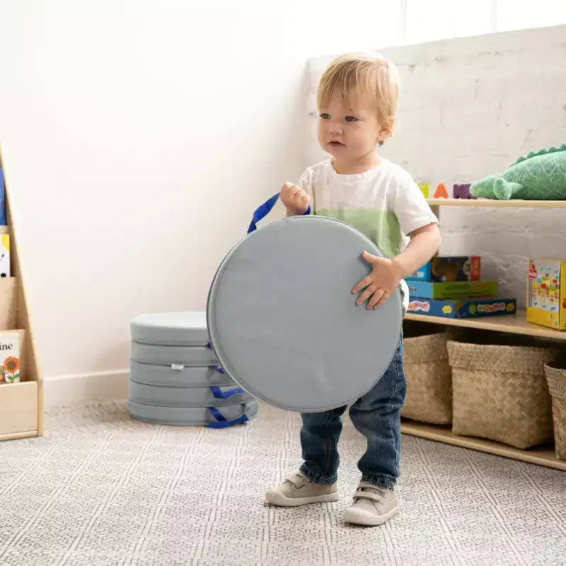 Round Floor Cushion with Handle, 6-Pack