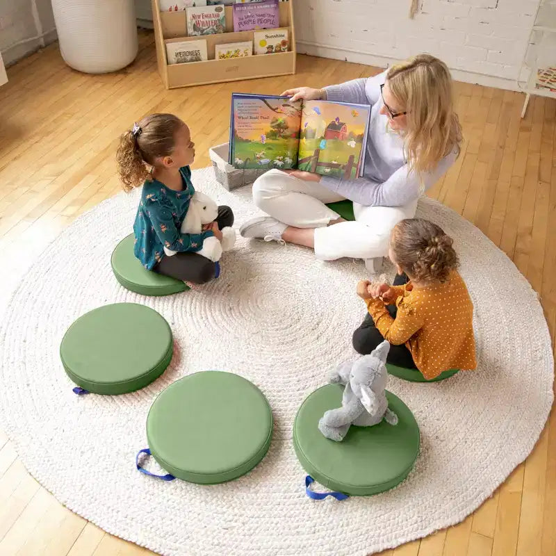 Round Floor Cushion with Handle, 6-Pack