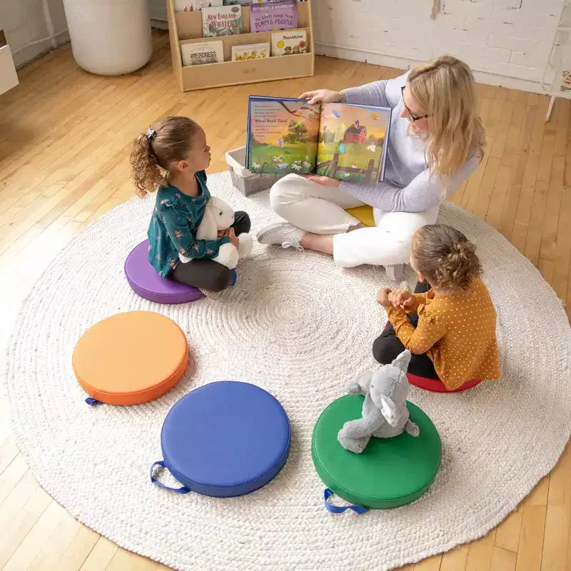 Round Floor Cushion with Handle, 6-Pack
