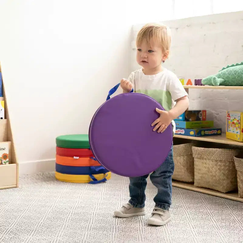 Round Floor Cushion with Handle, 6-Pack