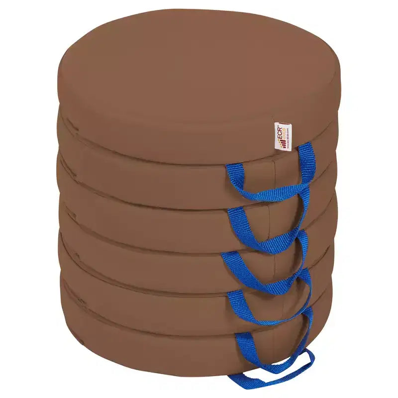 Round Floor Cushion with Handle, 6-Pack