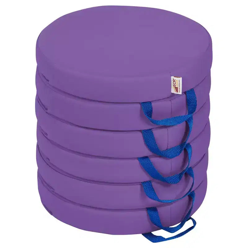 Round Floor Cushion with Handle, 6-Pack