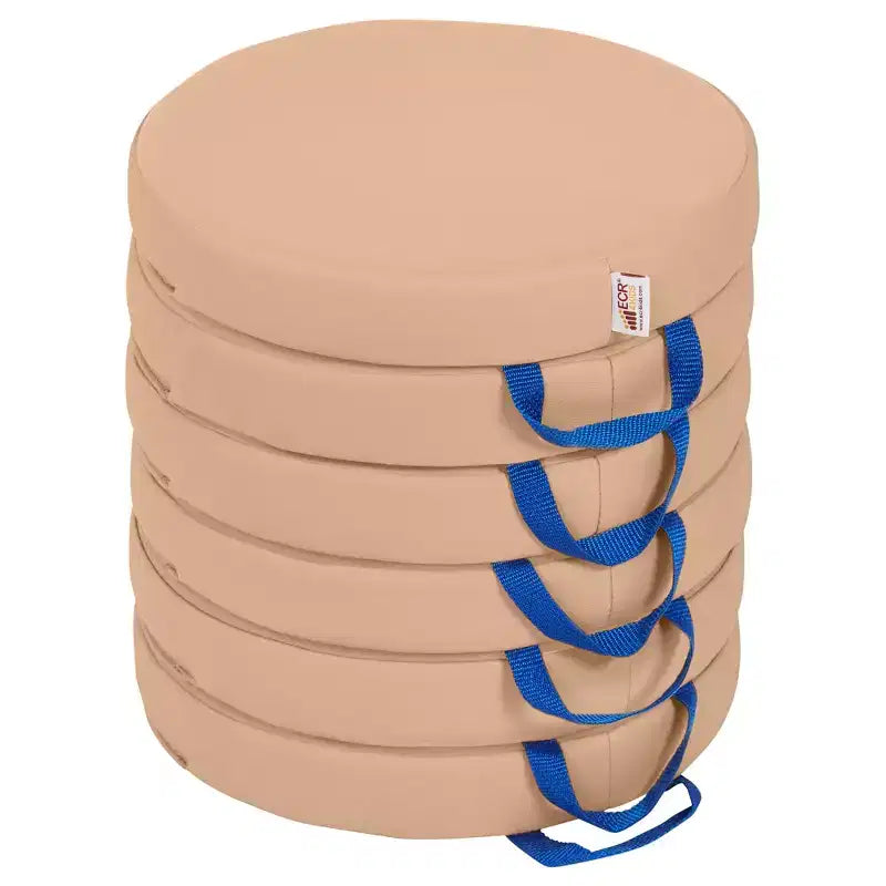Round Floor Cushion with Handle, 6-Pack