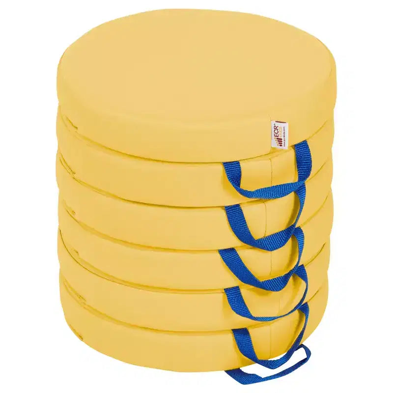 Round Floor Cushion with Handle, 6-Pack