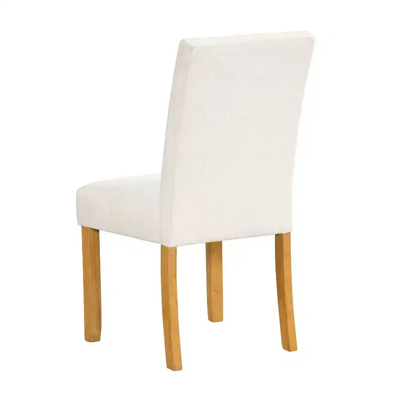 Set of 2 Tufted Back Dining Chairs, Plywood Frame, Polyester Upholstery